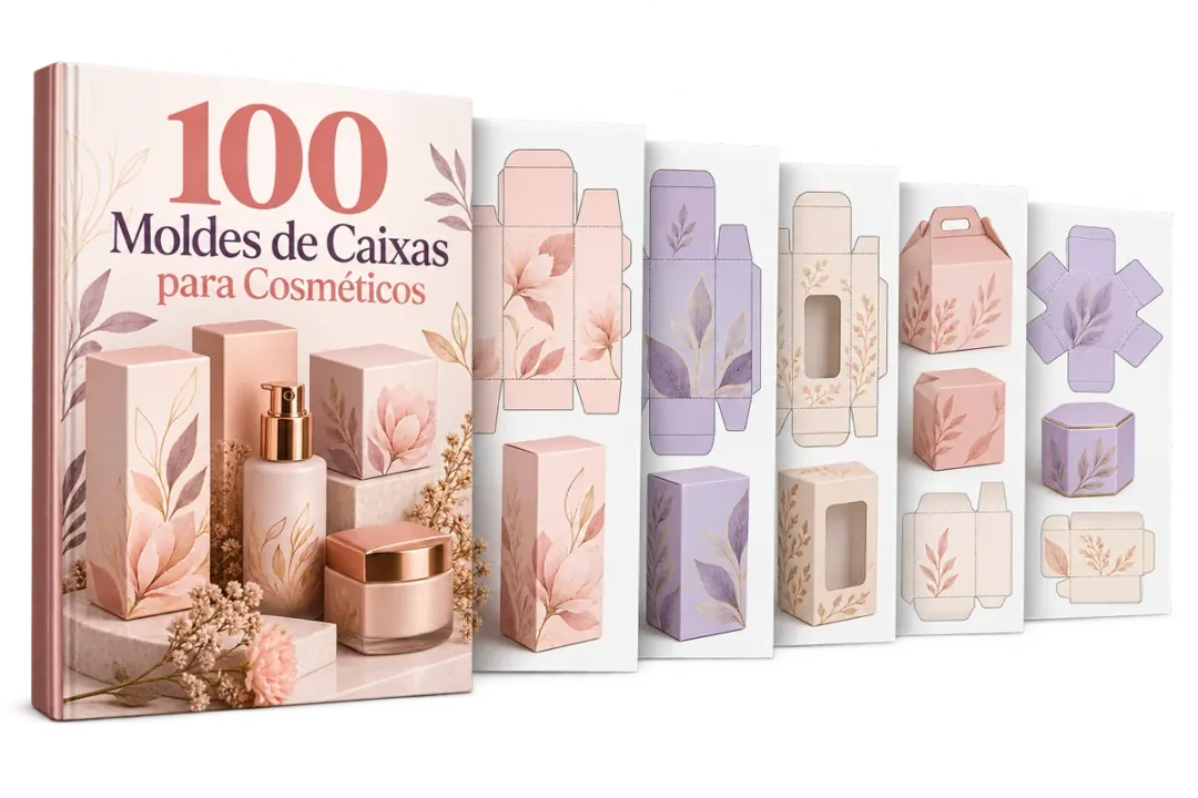 100 moldes de caixas para cosméticos